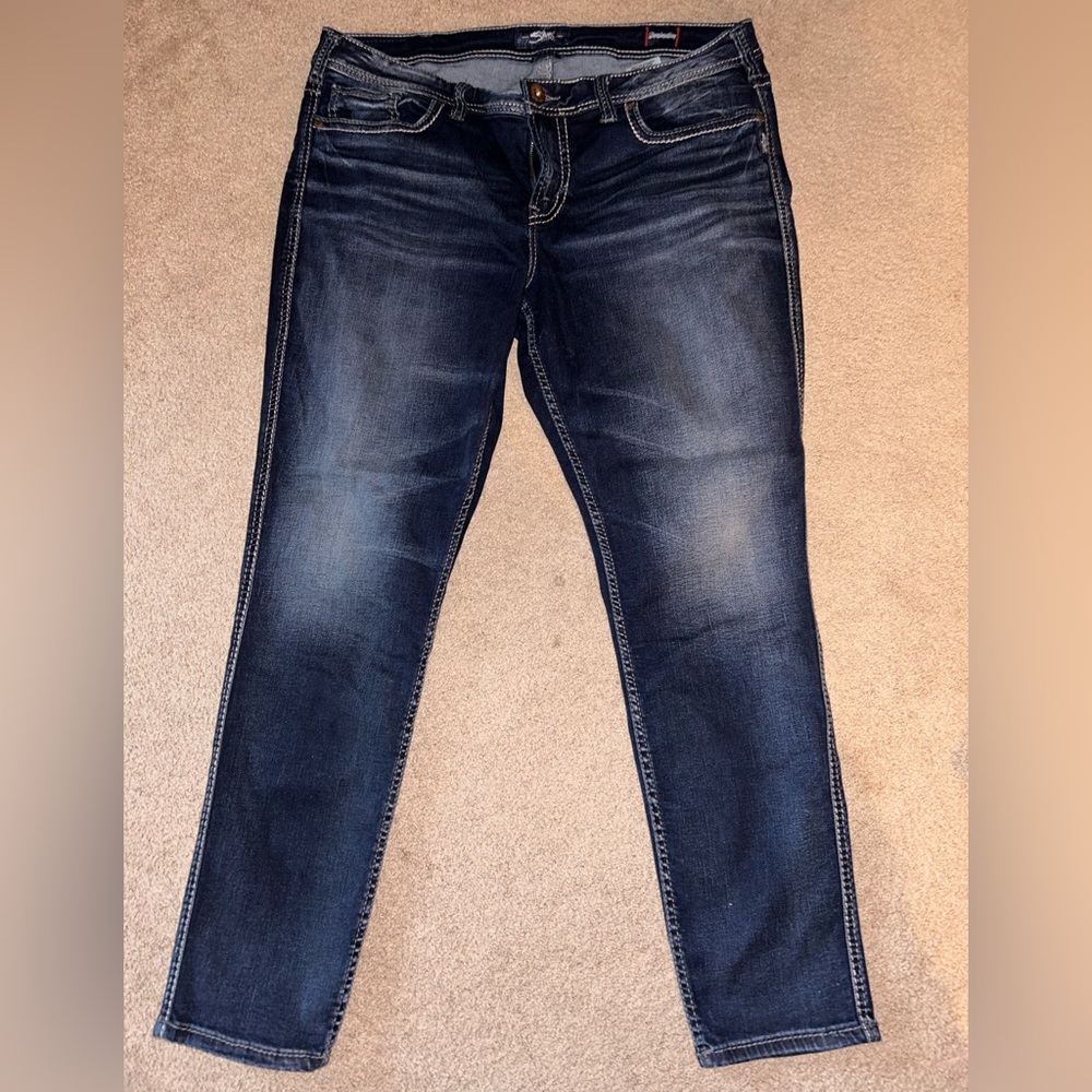 Women's Silver Suki Skinny Blue Jeans